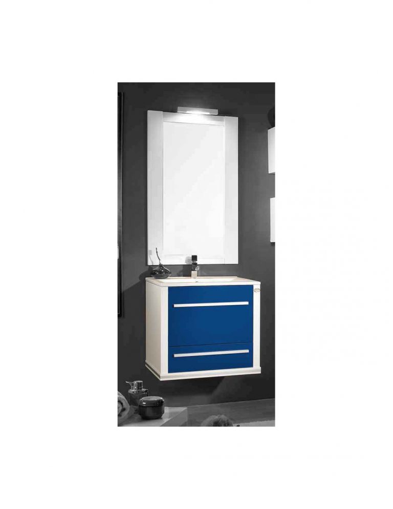 Mueble de lavabo suspendido Poseidón II 60x46x55 (incluye lavabo porcelánico)