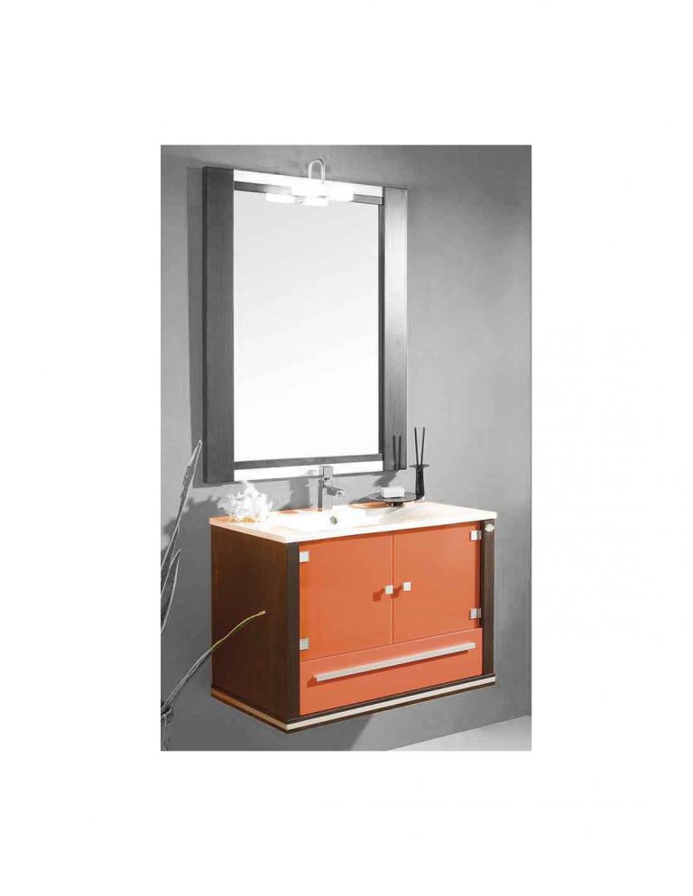 Mueble de lavabo suspendido Poseidón II 75x46x55 (incluye lavabo porcelánico)