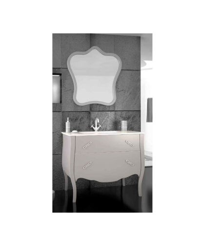 Mueble de lavabo 2 cajones Isabelino 125x46x85